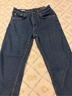 Zara Women's Dark Blue Cropped Jeans